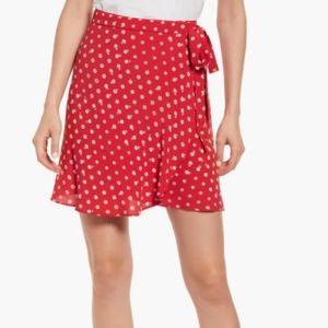 Madewell Bandana Flower Wrap Miniskirt